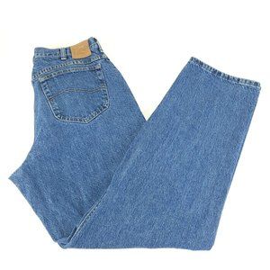 Vintage Lee Jeans Mens 36x34 Meas 32x33 Relaxed Fit Tapered Heavyweight Denim
